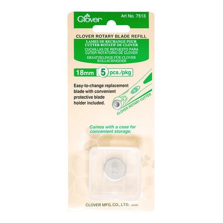 Clover Rotary Cutter Blade Refill - 18mm - 5 ct