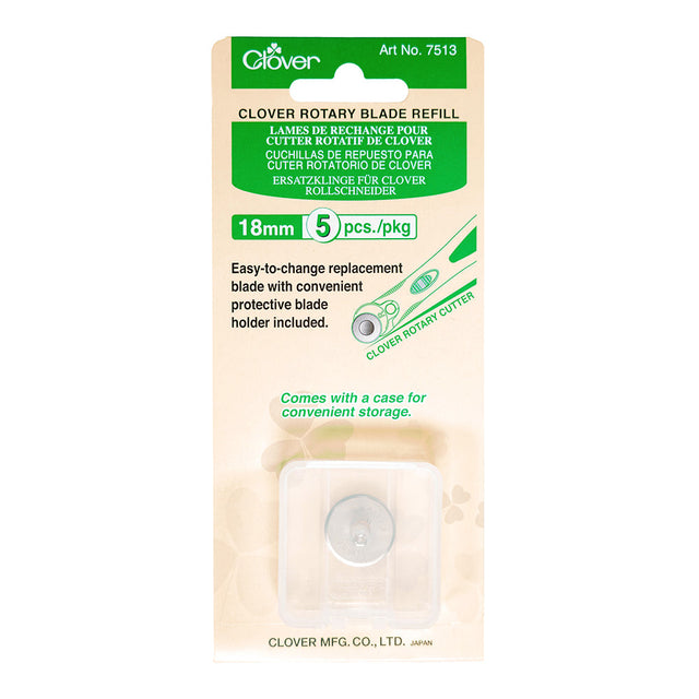 Clover Rotary Cutter Blade Refill - 18mm - 5 ct