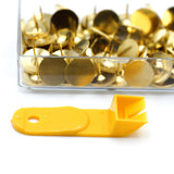 Clover Needlecraft Thumb Tacks with Remover - Brass - 60 pc
