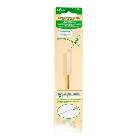 Clover Punch Needle Embroidery Stitching Tool Needle Refill - Single Ply Needle