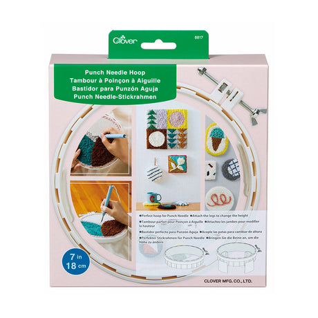 Clover Punch Needle Hoop - 7"