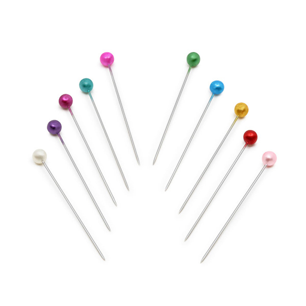 Dritz Long Pearlized Pins - 1.5" Assorted Colors - 40 ct