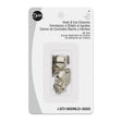 Dritz No-Sew Wide Hook & Eye Closures - Nickel - 4 Sets
