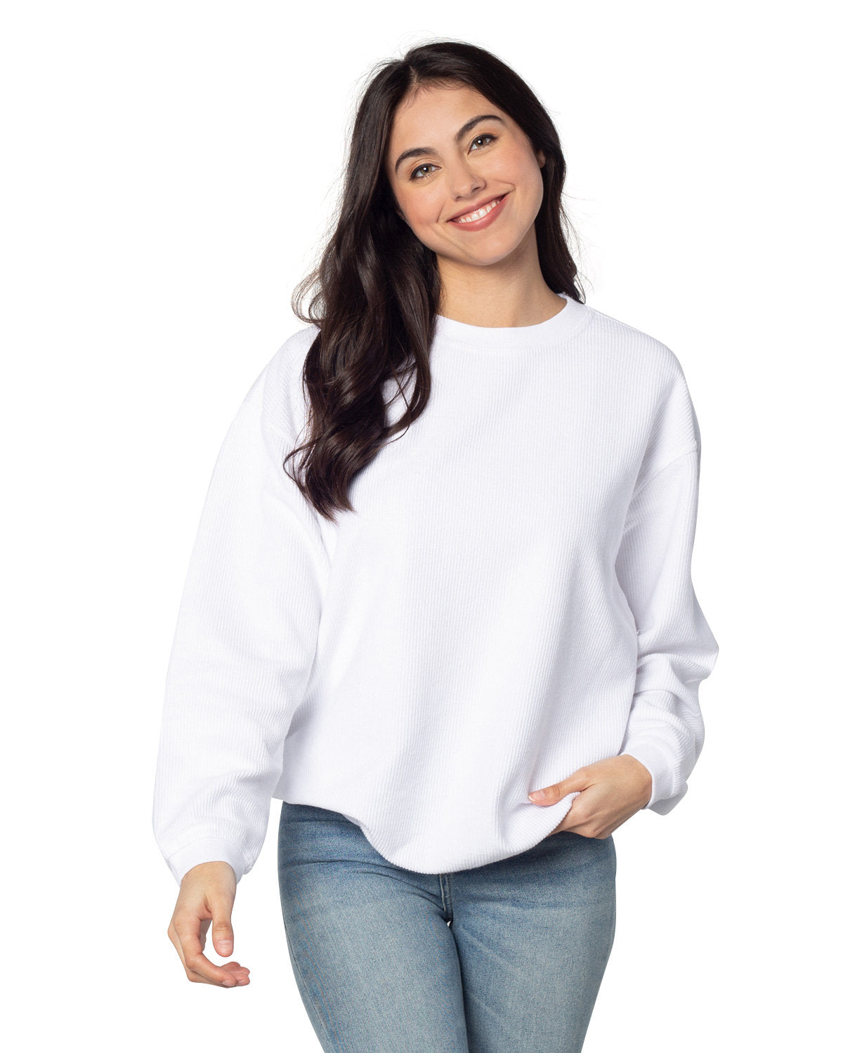 Ladies' Corded Crew Sweatshirt