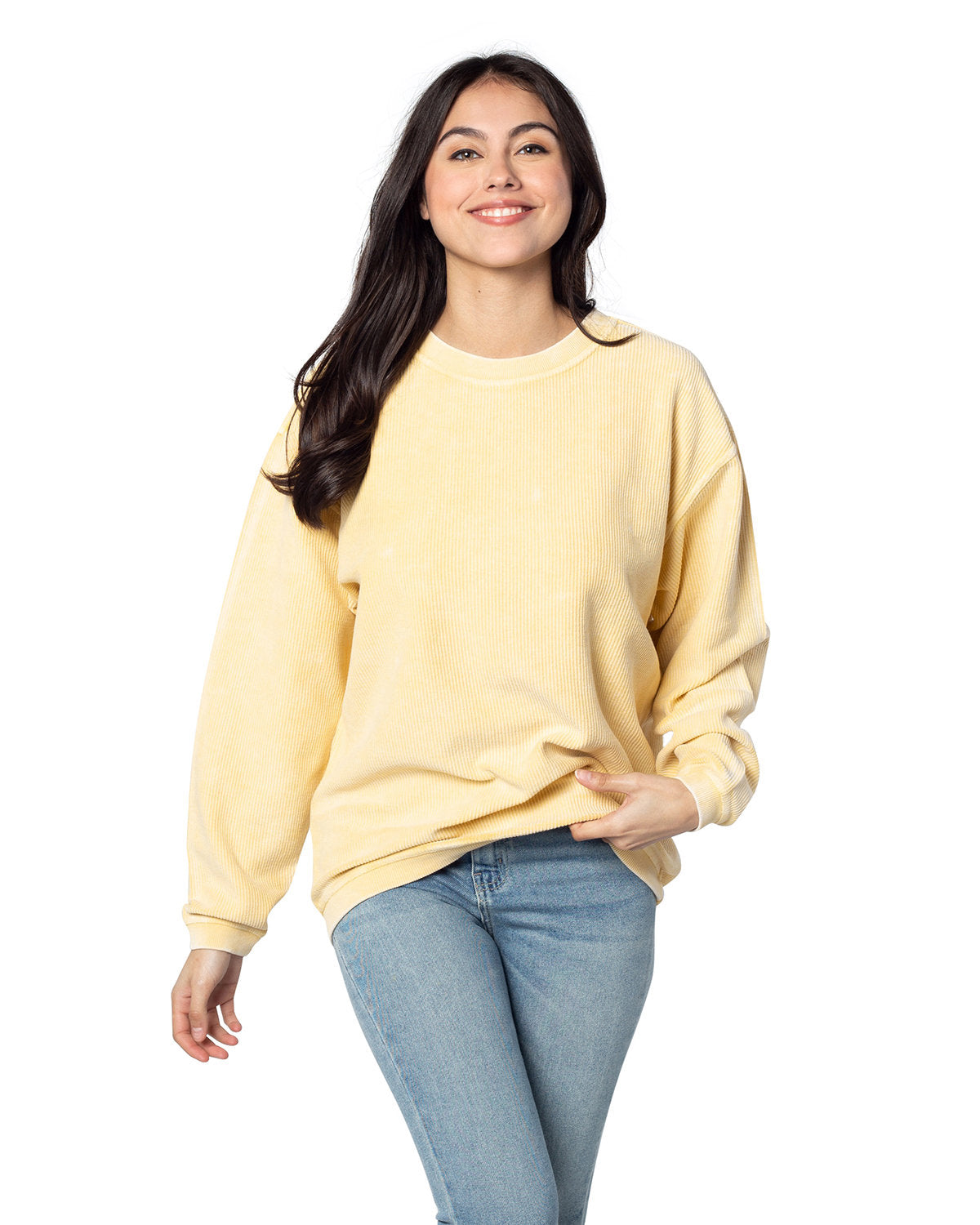 Ladies' Corded Crew Sweatshirt