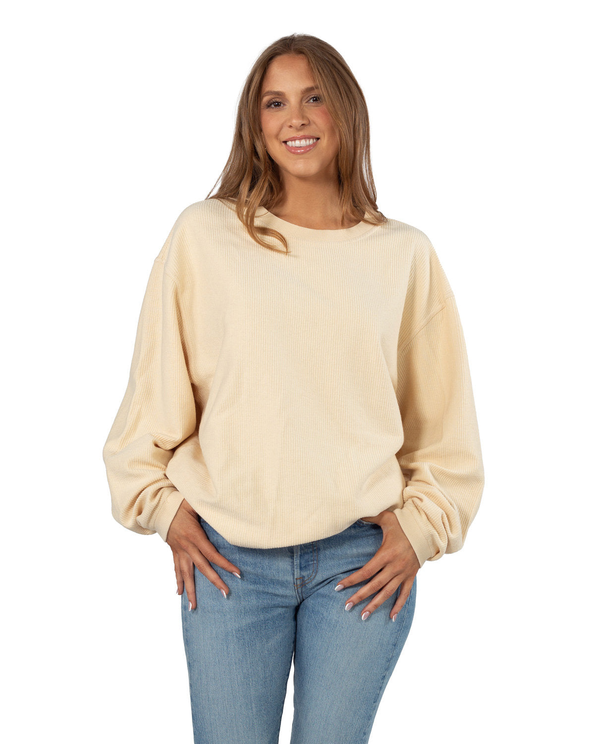 Ladies' Corded Crew Sweatshirt