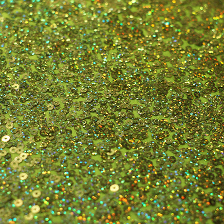 Sequin Showcase Razzle Nylon Spandex Fabric - Assorted Colors, Holographic Round Sequins, 54/56" Width (1 Yard)