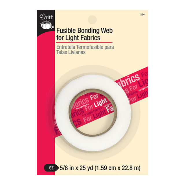 Dritz Fusible Bonding Web for Light Fabrics - 0.625" x 25 YD