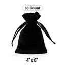 Velvet Gift Bags 4" x 6" Soft and Compact