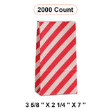 Diagonal Stripe Patterned SOS Bags 3 5/8'' x 2 1/4'' x 7''