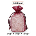 Bolsas de Organza con Fondo Plano 5 1/2'' x 1 1/2'' x 10 1/2'' para Joyería y Más