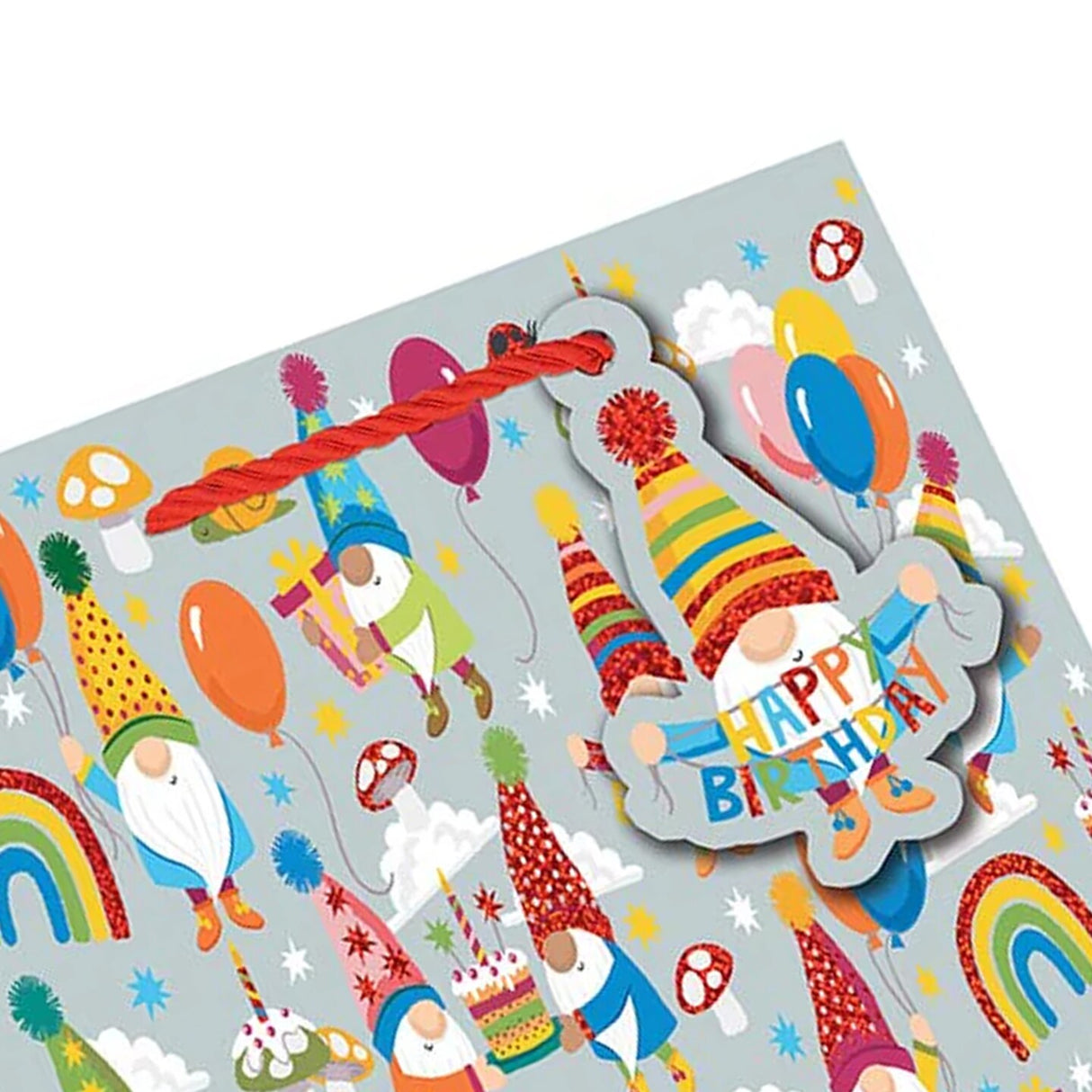 Patterned Gift Bags Set Retail Packaging Bags 10'' X 5'' X 12 1/2''