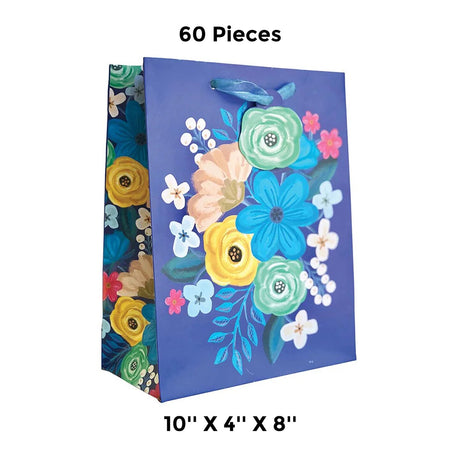 Deluxe Patterned Gift Bags 10" X 4" X 8"