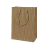 Wide Pinstripe Paper Euro Totes 13'' X 5'' X 10''