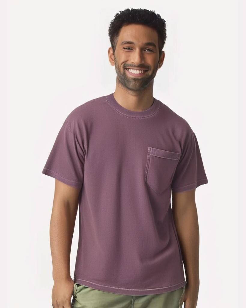 Comfort Colors® Garment-Dyed Heavyweight Pocket Crewneck Short Sleeve T-Shirt