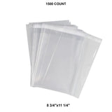 Strong Self-Sealing Bags with Lip 8 3/4" x 11 1/4" 1.6 mil