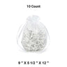 Wide Round Flat Bottom Organza Bags 9'' x 5 1/2'' x 12'' for Favors