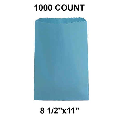 Large Colored Paper Merchandise Bags 8 1/2" x 11"