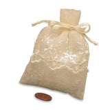 Small Embroidered Skirt Organza Bag 3'' x 4'' for Favors
