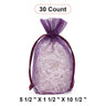 Flat Bottom Organza Bags 5 1/2''x11/2''x10 1/2'' for Craft Projects