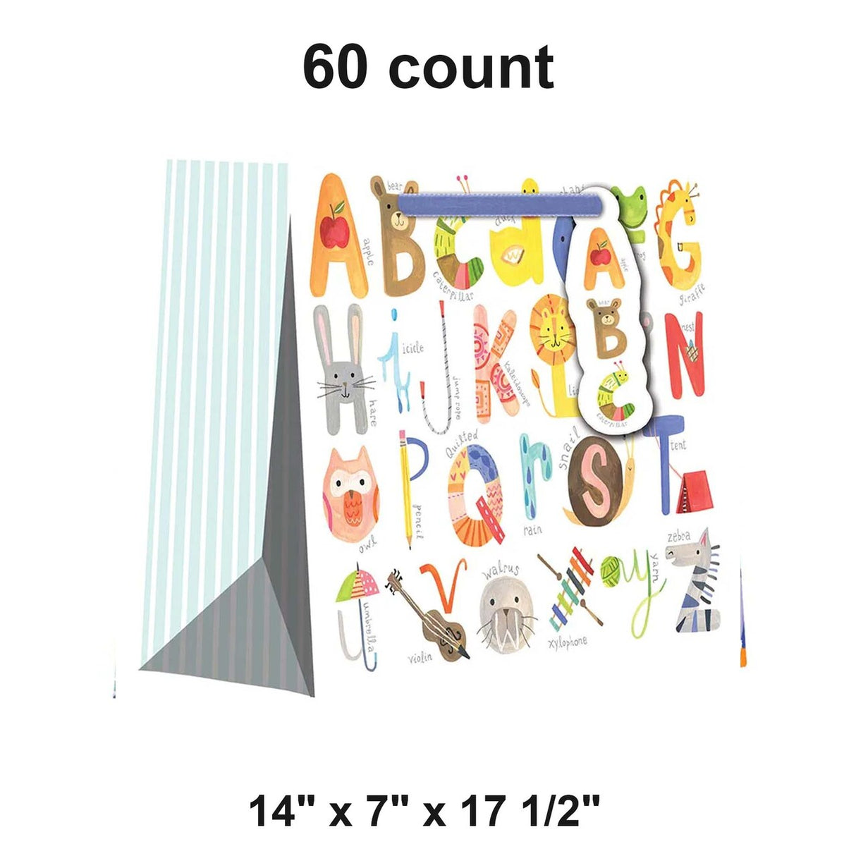 Patterned Gift Bags 14" x 7" x 17 1/2" Durable Stylish Festive Packaging