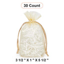 Bolsas de Organza con Fondo Plano 3 1/2'' x 1'' x 5 1/2'' para Bolsas de Recuerdos de Fiesta