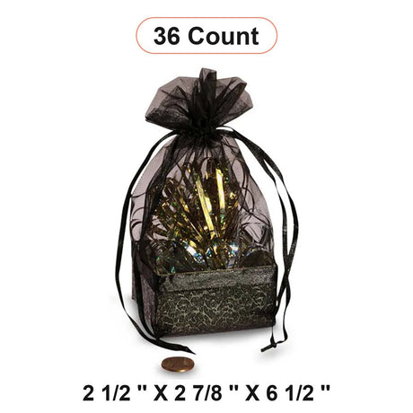 Box On The Bottom Organza Bags 2 1/2'' x 2 7/8'' x 6 1/2'' Favors