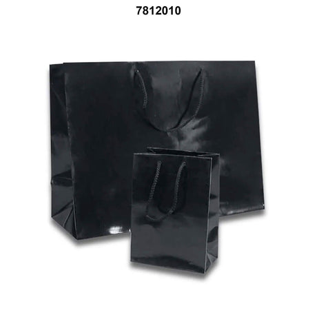 Vivid Glossy Paper Euro Totes 4 3/4'' x 2 3/4'' x 6 3/4'' for Boutique Use