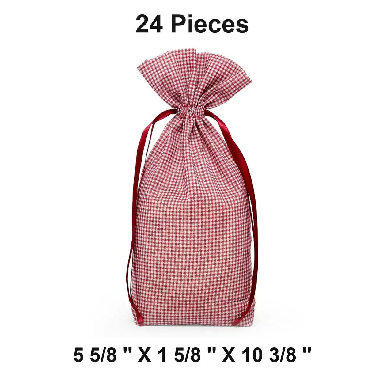 Durable Gingham Cotton Bag 5 5/8" x 1 5/8" x 10 3/8"