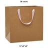 Sturdy Kraft Euro Tote 13" x 5" x 9" with Satin Ribbon Handles