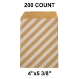 Essential White Paper Merchandise Bags 4" x 5 3/8"