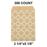 Economical White Paper Merchandise Bags 3 1/4" x 5 1/8"