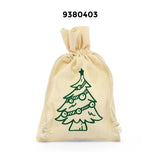 Christmas Tree Cheerful Holiday Muslin Bag 4" x 6"
