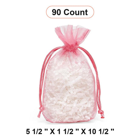 Flat Bottom Organza Bags 5 1/2''x11/2''x10 1/2'' for Deluxe Packaging