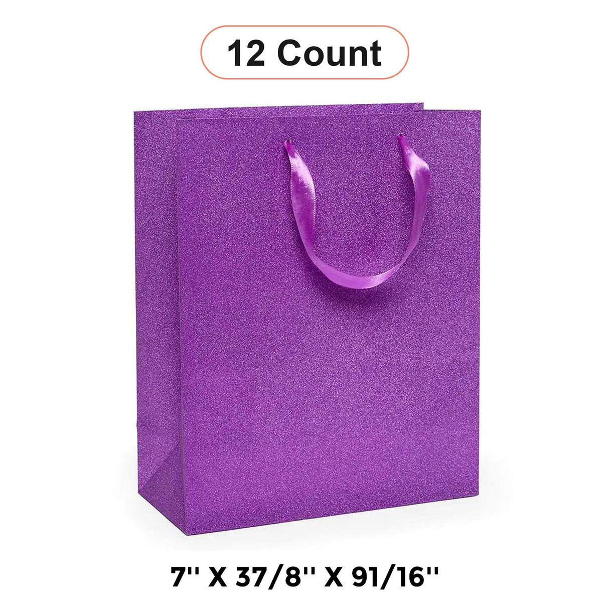Sparkling Glitter Grain Totes Compact Size 7'' x 3 7/8'' x 9 1/16''