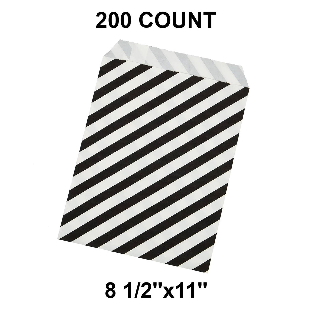 Diagonal Stripes Shopping Merchandise Bags 8 1/2" x 11"