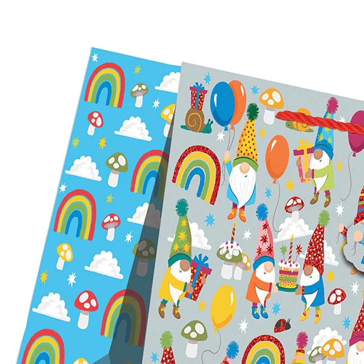 Patterned Gift Bags Set Retail Packaging Bags 10'' X 5'' X 12 1/2''