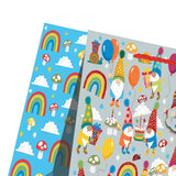 Patterned Gift Bags Set Retail Packaging Bags 10'' X 5'' X 12 1/2''