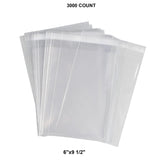 Clear 1.2 Mil Self-Seal Lip & Tape Bags 6'' x 9 1/2''