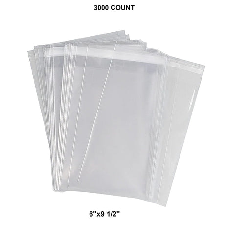 Clear 1.2 Mil Self-Seal Lip & Tape Bags 6'' x 9 1/2''