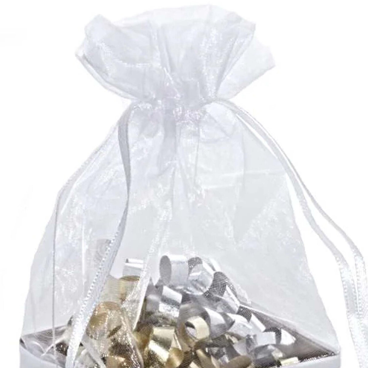 Box On The Bottom Organza Bags 2 1/2'' x 2 7/8'' x 6 1/2'' Gifts