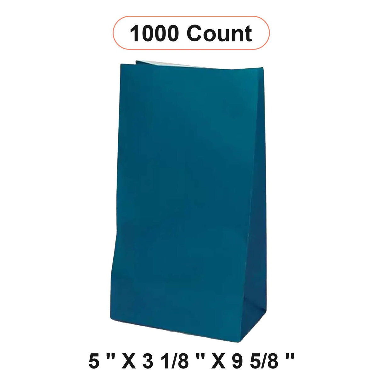 Colored Paper Bags 5'' x 3 1/8'' x 9 5/8'' Large Packs