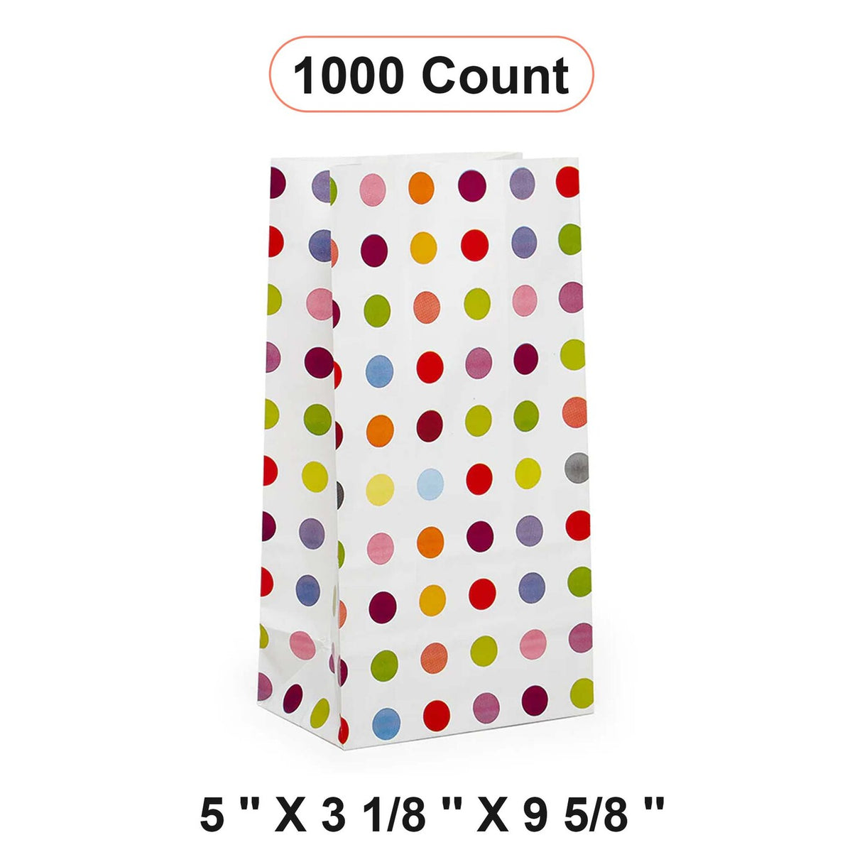 Dot Patterned Sos Food Bags 5'' X 3 1/8'' X 9 5/8''