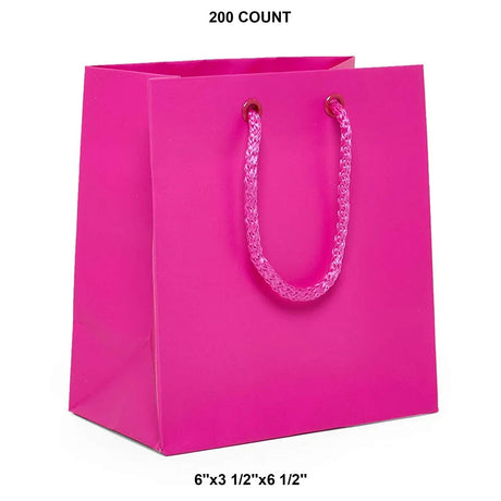 Stylish Matte Euro Tote 6" x 3 1/2" x 6 1/2"
