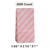 Diagonal Stripe Design SOS Bags 3 5/8'' x 2 1/4'' x 7''