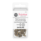 Dritz Home Decorative Nails, Daisy - 7/16" Antique Brass - 24 PC