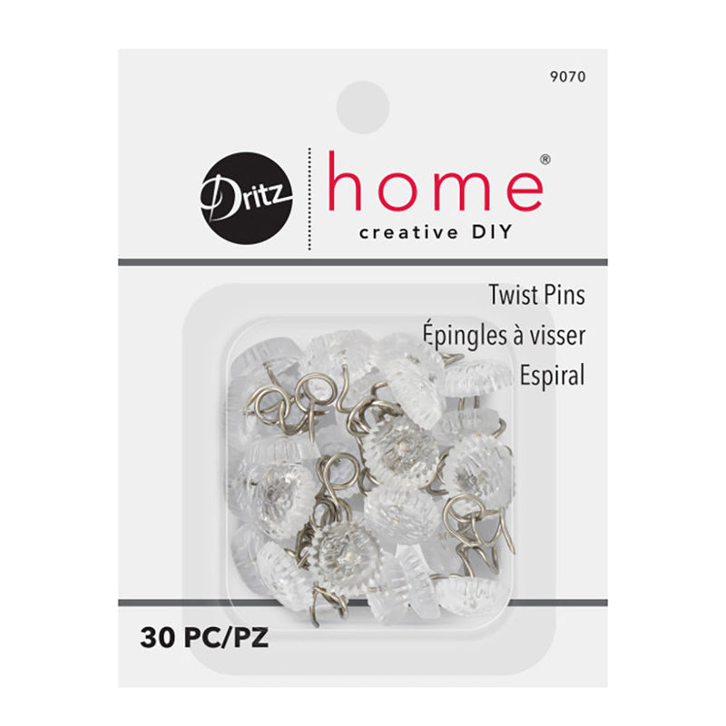 Dritz Home Twist Pins - Clear - 30 PC