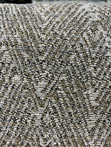 Diamond Ball Antique Dove Chenille Upholstery Fabric - Beige, Woven Chenille, 54" Width, 4" Horizontal Repeat, 8" Vertical Repeat (1 Yard)