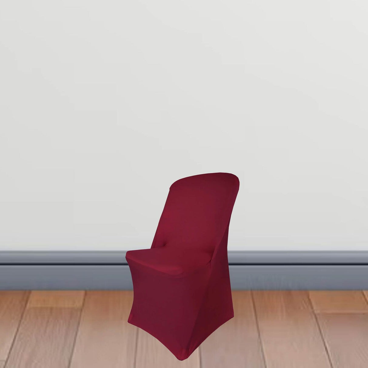 1 Piece Burgundy Stretch Chair Cover Durable Spandex for Lifetime Folding Chair