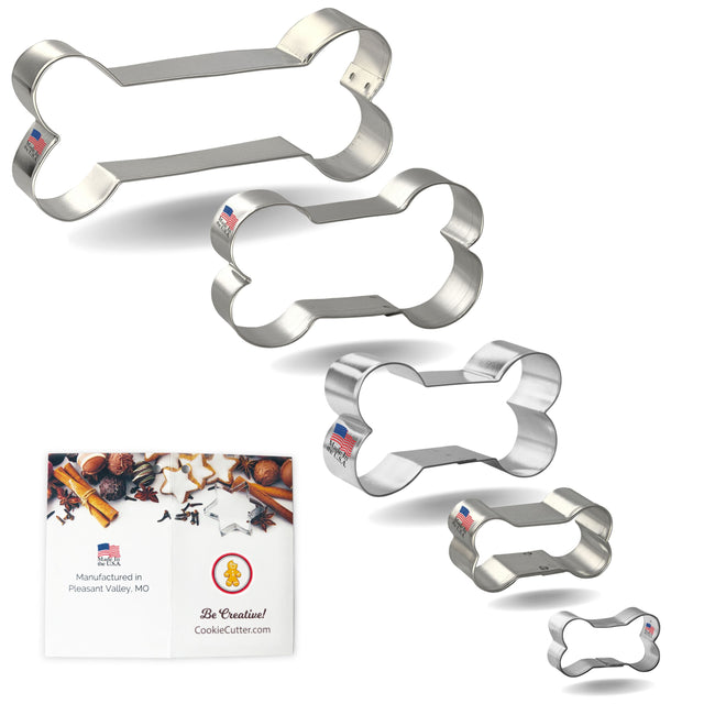 Dog Bone Cookie Cutter 5 Pc Set HS0557